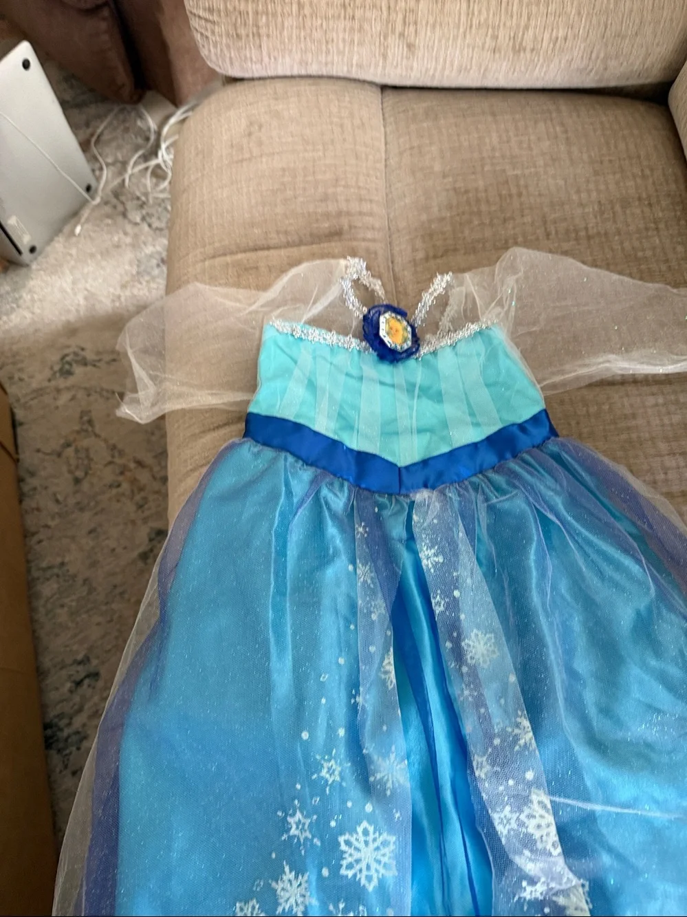Disney Blue and Aqua Princess Elsa Costume Dress 4-6x